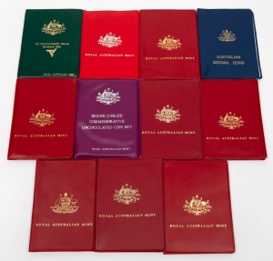 Group of eleven Australian coin sets in RAM wallets, several of which uncirculated, comprising the years 1966, 1971, 1972, 1973, 1974, 1975, 1977, 1979, 1981, 1982, and 1983. (11 items)