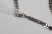 An impressive 14ct white gold and diamond cocktail necklace adorned with tri-coloured cultured South Sea pearls, 67 grams total. - 4