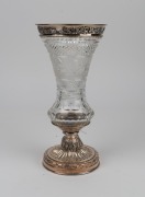 An antique Russian silver mounted cut crystal mantle vase, 19th/20th century, ​​​​​​​29.5cm high. - 4