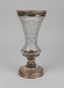 An antique Russian silver mounted cut crystal mantle vase, 19th/20th century, ​​​​​​​29.5cm high. - 5