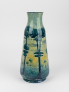 MOORCROFT "Hazeldene" English pottery mantle vase made for LIBERTY & Co. of London, green underglaze signature "W. Moorcroft" and stamped "MADE FOR LIBERTY & CO" with registration mark, 33.5cm high - 5