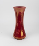 MOORCROFT "Prunus" rare ruby lustre glazed English pottery vase made for TIFFANY & Co. of New York, incised signature mark "W. Moorcroft. Tiffany Company, New York", 30cm high - 4