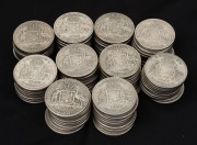 FLORINS: 1946 (25), and 1947 (75) mixed condition. (Total: 100).