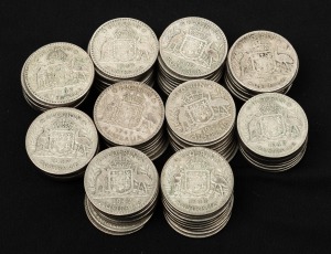 FLORINS: 1947 (100), mixed condition.