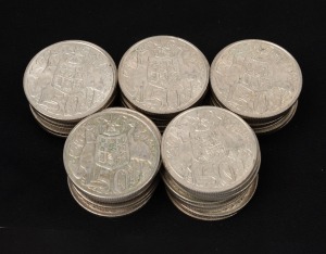 ELIZABETH II, 1966, fifty cents, (50), mainly VF-EF.