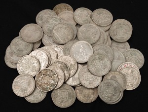 FLORINS: 1954 (49), and 1956-63 (19); mixed condition. (Total: 68).