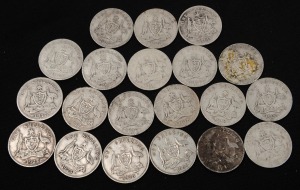 SHILLINGS: 1910 - 1936, Edward VII and George V duplicated range, mainly in poor to F condition, (20).