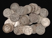SIXPENCES: George V, 1912 - 1936 duplicated accumulation; mainly poor condition, (52).