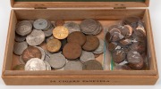 Oddments in an old cigar box; mainly Australia, G.B., New Zealand.