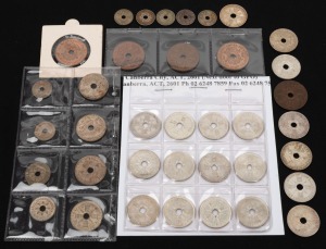 New Guinea: Pennies: 1936 (2), 1938 (1) and 1944 (2); Threepences: 1935 (4) and 1944 (3); Sixpences: 1935 (1) and 1943 (1); Shillings: 1935 (6), 1936 (6), 1938 (6) and 1945 (5), including several aUnc or Unc. (Total: 37).