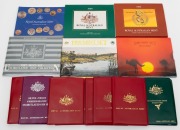 Uncirculated sets in RAM plastic folders or cards: 1972, 1977, 1978, 1979 (x2), 1980 - 1989 complete, (Total: 15 sets).