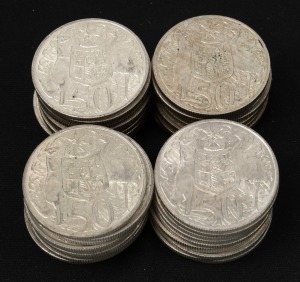 ELIZABETH II, 1966, fifty cents, (40), mainly VF-EF.