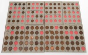 Collections of Halfpennies and Pennies in dilapidated Dansco albums; no rare dates; some duplication. (100+); mixed condition.
