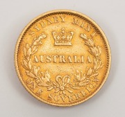 Sovereign, QV (2nd type hairstyle), 1866 Sydney Mint reverse, F. - 2