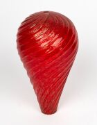 An Austrian Art Deco metal and glass hanging light with five glass shades, circa 1925; together with a red Murano glass hanging light shade with gold inclusions, (2 items), the hanging light 63cm high (not including chain) - 3