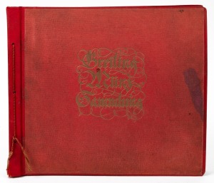 CIGARETTE & TRADE CARDS: "Greiling Munz Sammlung" 1929 ed-covered album containing the complete set of 641 cards issued by the Greiling Cigarette Company (Dresden) depicting Coins of the World (obverses & reverses) in gold, silver & bronze relief.