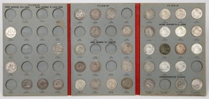SHILLINGS: 1910 - 1963 collection in a push-in folding album; 1910, 1912, 1917, 1918, 1922, 1924-28, 1934, 1936 and most of the 1940 - 1963 issues are present but the early years are poor. (38), poor - EF.