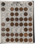 1910 - 1963 collection in an album, with Half-pennies (42), Pennies (54), Threepences (42), Sixpences (28), Shillings (18), Florins (16) and a 1937 Crown. Very mixed condition, earlies poor. - 2