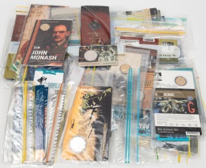 AUSTRALIAN MILITARY HISTORY: Group of forty-five RAM carded mostly uncirculated coin issues, including 2000 $1 'Australia's First Victoria Cross', 2005 'Peace - Coming Home - Remembrance' six-coin set, 2018 'Armistice - One Hundred Years On' set, 2019 50c