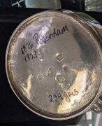 An antique Dutch silver lidded jug with engraved rim, Rotterdam, circa 1826, 11cm high, 14cm wide, 234 grams - 2