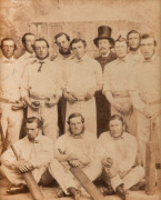1861-62 The First English Tour, the England Eleven Photographed Previous to Their Departure For Australia', albumen paper photograph by McLean, Melhuish & Co. Photographers, 26, Haymarket S.W., with players including H.H. Stephenson (Captain of Surrey), - 2