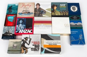 ONE DOLLAR SILVER PROOFS: RAM coins all in original cases with CoA (where applicable) and box, including 1997 Old Parliament House, 1998 Parliament House 10 Years On, 1999 Majestic Images, 1999 The Last ANZACs, 2000 HMAS Sydney II, 2011 Zuytdorp Shipwreck