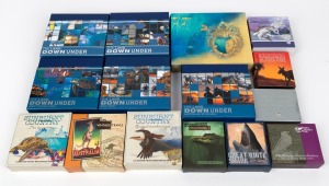 ONE DOLLAR - 1oz SILVER PROOFS: Perth Mint coins all in original cases with CoA and box, including 2001 Silver Millennium Coin, 2006 Australia on the Map, 2010 Australian Kangaroo, Land Down Under 2013 Surfing/Sydney Opera House, 2014 Great Barrier Reef/G
