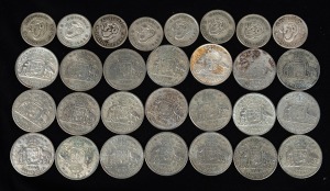 A small accumulation comprising of 1942, 1946 (10), 1947 (4), 1956, 1960 (3) and 1962 (2), mainly F/VF; plus SHILLINGS 1946 (8) F/VF.