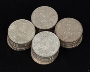 ELIZABETH II, 1966, fifty cents, (40), mainly VF-EF.