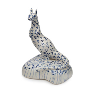 GERRY WEDD ceramic kangaroo statue, signed "WEDD, '07", ​​​​​​​18.5cm high.