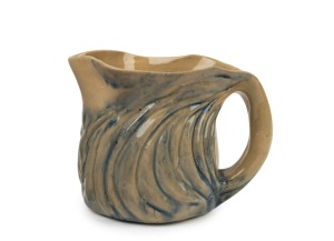 MERRIC BOYD pottery jug with applied windswept tree decoration and rare kangaroo, incised "Merric Boyd, 1944", 11cm high, 14cm wide