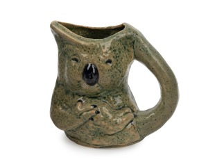 STAN and GEOFF GILBERT earthenware koala jug, modeled after Merric Boyd, signed "Gilbert, Vic., Aust.", 11cm high