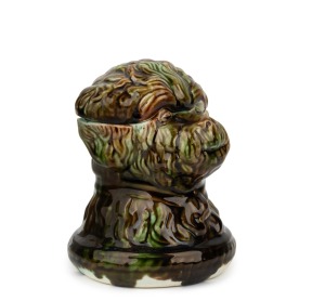 BENDIGO Colonial pottery tobacco jar, 19th century, 14cm high.