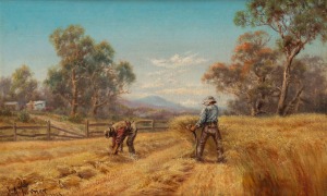 JAMES ALFRED TURNER (1850-1908), A Good Bush Crop, oil on canvas board, signed lower left "J. A. Turner, 1906" 24 x 38cm, 49 x 63cm overall