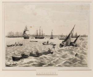 FRANCOIS COGNE (1829-1883), Sandridge From Hobson's Bay, (1863), tinted lithograph, printed by Charles Troedel of Melbourne, image size 26.5 x 36.5cm, sheet size 35.5 x 45.5cm