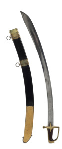 Heavy Dragoon sabre, Peter Munich The Elder Solingen (1580-1651), in French mounts. Austrian General Dagobert Sigismond von Wurmser's name (who surrendered to Napoleon) is etched on the back of the blade. The hilt stamped "No. 21E:G's", 21st Dragoon Regim