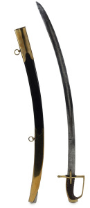 KNECHT Solingen sabre (1770-1825), with replacement scabbard, the blade 83.5cm long, 97cm long overall