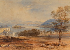 HENRY GRANT LLOYD (1829-1904), Fairview on the Hawkesbury, watercolour, signed and titled lower right "H. G. Lloyd, 1862", 25 x 35cm, 48 x 58cm overall.