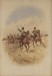ORLANDO NORIE (1832-1901), Royal House Artillery, watercolour, signed lower right "O. Norie", 52 x 37cm, 71 x 55cm overall