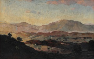 HORACE HURTLE TRENERRY (attributed), (1899-1958), (Flinders Ranges), oil on card, ​​​​​​​20 x 30cm, 29 x 38cm overall.