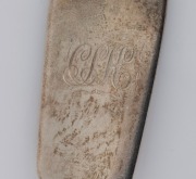 JOEL JOHN COHEN rare Colonial Australian silver set of five fiddle pattern forks with engraved monogram, Sydney origin, circa 1840, each stamped "C.N." crowned leopard's head, lion passant, Gothic date letter "F", and monarch's head, 17.5cm long, 272 gram - 5