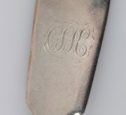JOEL JOHN COHEN rare Colonial Australian silver set of five fiddle pattern forks with engraved monogram, Sydney origin, circa 1840, each stamped "C.N." crowned leopard's head, lion passant, Gothic date letter "F", and monarch's head, 17.5cm long, 272 gram - 6