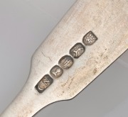 JOEL JOHN COHEN rare Colonial Australian silver set of five fiddle pattern forks with engraved monogram, Sydney origin, circa 1840, each stamped "C.N." crowned leopard's head, lion passant, Gothic date letter "F", and monarch's head, 17.5cm long, 272 gram - 11