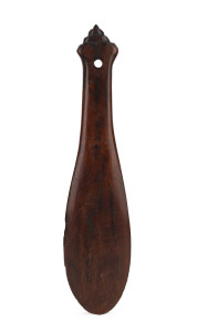 A Maori patu, carved wood, New Zealand origin, early 20th century, 30cm long.