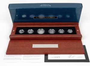 RAM 2011 six-coin silver proof year set, limited edition 879/6000, in original timber case with CoA and box.