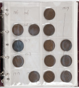 PENNIES: 1916 - 1964 accumulation in album; some varieties have been annotated. (120+).