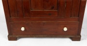 An antique Australian stained pine single door wardrobe with Paladian top and porcelain knobs, Barossa Valley, South Australian origin, circa 1850, 193cm high, 124cm wide, 56cm deep. - 3