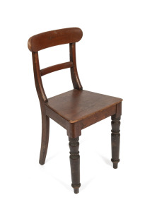An antique Australian cedar spade back hall chair, Sydney origin, circa 1850.