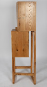 CREATE FROM A CRATE COMPETITION & EXHIBITION Australian two door cabinet with marquetry decoration, 1st prize, circa 2016, made by ANDREW SPRINGALL and bearing his plaque and details. 170cm high, 50cm wide, 27cm deep. - 4