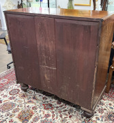 An exceptional and early Colonial Australian cedar chest of five drawers with rare tulipwood banding, cock beading and finely turned original knobs, New South Wales origin, circa 1835, stamped "C.T.". 118.5cm high, 119.5cm wide, 51cm deep. Note: illustrat - 5